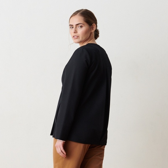 ADAY Women's Double‎ Take Blazer Black Wrinkle Resistant Double Breasted- Large - Picture 3 of 10